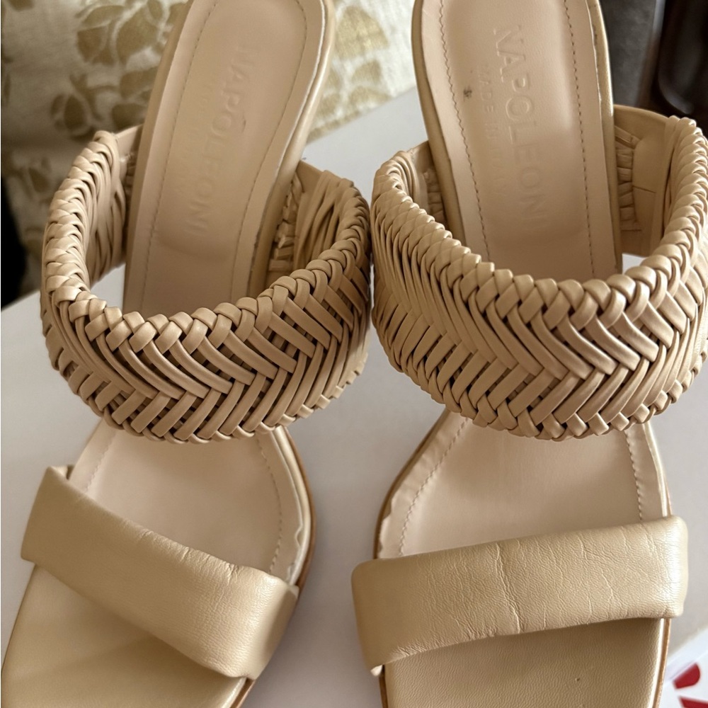 Napoleon Cream Woven Sandals